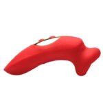 Plump Kiss Sucking and Vibrating Clitoral Stimulator - Red - Image 3