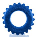 OXBALLS Plushy Single Cock Ring – Blue Fire - Image 3