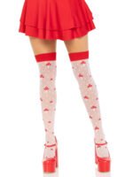 Polka Dot Mushroom Thigh High - One Size - White/red - Image 2