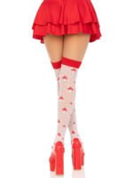 Polka Dot Mushroom Thigh High - One Size - White/red - Image 3