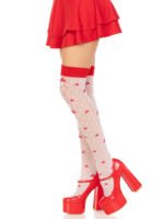 Polka Dot Mushroom Thigh High - One Size - White/red - Image 4
