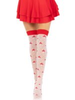 Polka Dot Mushroom Thigh High - One Size - White/red - Image 5