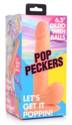 Pop Pecker 6.5 Inch Dildo With Balls - Light - Image 7