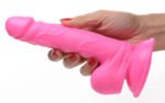 Pop Pecker 6.5 Inch Dildo With Balls - Pink - Image 3