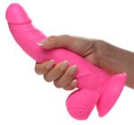 Pop Pecker 7.5 Inch Dildo With Balls - Pink - Image 3
