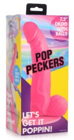 Pop Pecker 7.5 Inch Dildo With Balls - Pink - Image 7