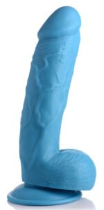 Pop Pecker 8.25 Inch Dildo With Balls - Blue - Image 8