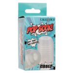 Pop Sock Ribbed Clear Reversible Stroker - Image 2