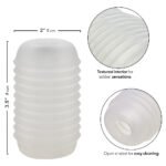Pop Sock Ribbed Clear Reversible Stroker - Image 4