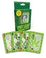 Pot Leaf Waterproof Playing Cards – Green - Image 2