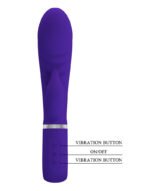 Prescott Super Soft Rabbit Silicone Vibrator - Purple - Image 2