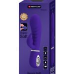 Prescott Super Soft Rabbit Silicone Vibrator - Purple