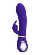 Prescott Super Soft Rabbit Silicone Vibrator - Purple - Image 5
