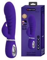Prescott Super Soft Rabbit Silicone Vibrator - Purple - Image 6