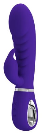 Prescott Super Soft Rabbit Silicone Vibrator - Purple - Image 7