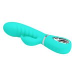 Prescott Super Soft Rabbit Silicone Vibrator - Vibrator -Teal - Image 3