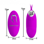 Pretty Love Julia Rechargeable Vibrating Egg – Purple - Image 2