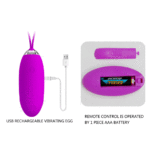 Pretty Love Julia Rechargeable Vibrating Egg – Purple - Image 3