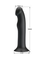 Pretty Love Murray Rechargeable Vibrating Dildo with Suction Cup Base – Black