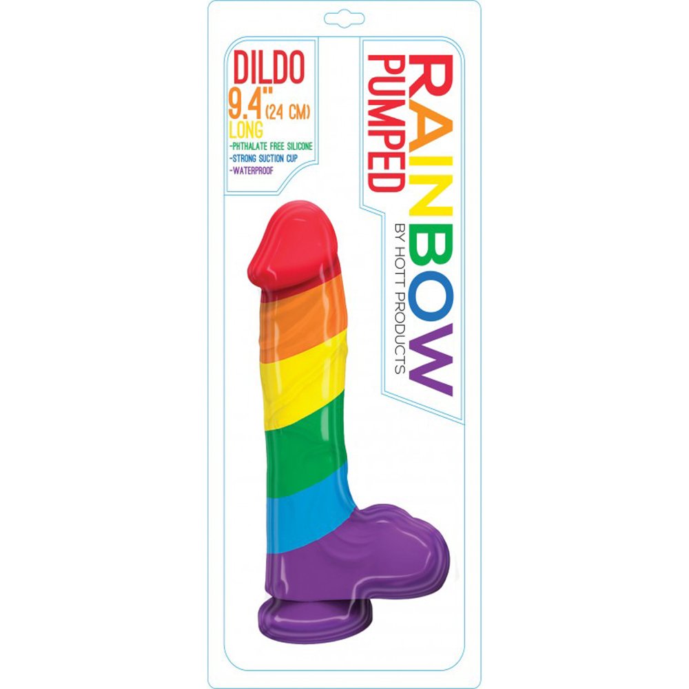 pumped-rainbow-silicone-dildo Pumped Rainbow Silicone Dildo - Image 1