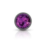 Purple Round Gem Anal Trainer Kit - Gunmetal - Image 4