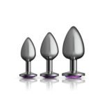 Purple Round Gem Anal Trainer Kit - Gunmetal - Image 5