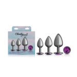 Purple Round Gem Anal Trainer Kit - Gunmetal - Image 8