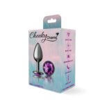 Purple Round Gem Gunmetal Metal Plug - Sm - Image 5