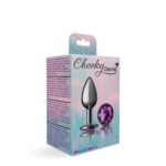 Purple Round Gem Gunmetal Metal Plug - Sm - Image 6