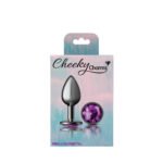 Purple Round Gem Gunmetal Metal Plug - Sm - Image 7