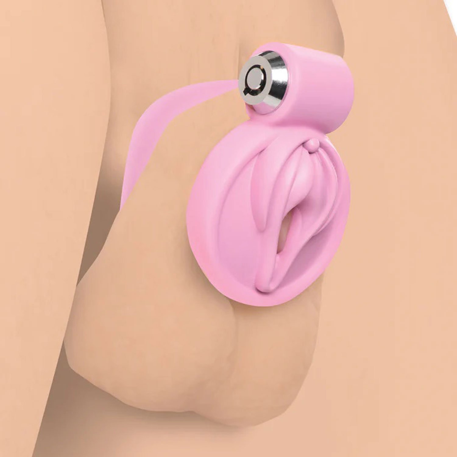 pussification-vulva-chastity-cage-pink Pussification Vulva Chastity Cage - Pink - Image 1