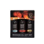 Hemp Seed Summer Massage Oil Trio Gift Set - 3  Trio Gift Set - 3 Pack - 2 Oz Bottles