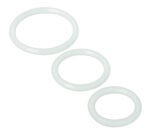 Trinity Silicone Cock Rings – Clear, 3-Piece Set