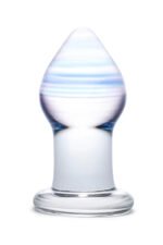 Amethyst Rain Borosilicate Glass Anal Plug – Purple - Image 7