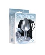 The 9's the Silver Starter Heart Bejeweled Stainless Steel Plug - Diamond - Image 2