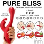 Rabbit Flick Rechargeable Silicone Rabbit Vibrator – Red - Image 4