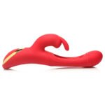 Rabbit Flick Rechargeable Silicone Rabbit Vibrator – Red - Image 8