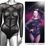 Radiance Long Sleeve Body Suit - One Size - Black - Image 4