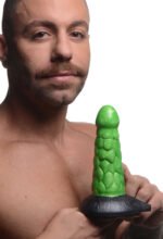 Radioactive Reptile Thick Scaly Silicone Dildo - Green - Image 3