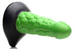 Radioactive Reptile Thick Scaly Silicone Dildo - Green - Image 5