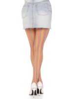 Rainbow Crochet Net Tights – One Size – Multicolor