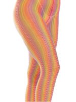 Rainbow Crochet Net Tights – One Size – Multicolor - Image 3