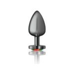 Rainbow Heart Gem Gunmetal Metal Plug - Lg - Image 4
