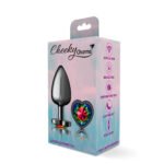 Rainbow Heart Gem Gunmetal Metal Plug - Lg - Image 5