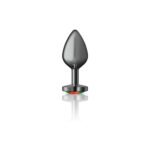 Rainbow Heart Gem Gunmetal Metal Plug - Md - Image 4