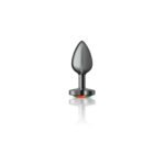 Rainbow Heart Gem Gunmetal Metal Plug - Sm - Image 4