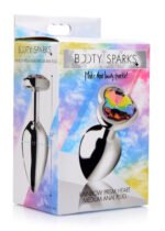 Rainbow Prism Heart Anal Plug – Medium, Nickel-Free Aluminum Alloy, Multicolor - Image 2