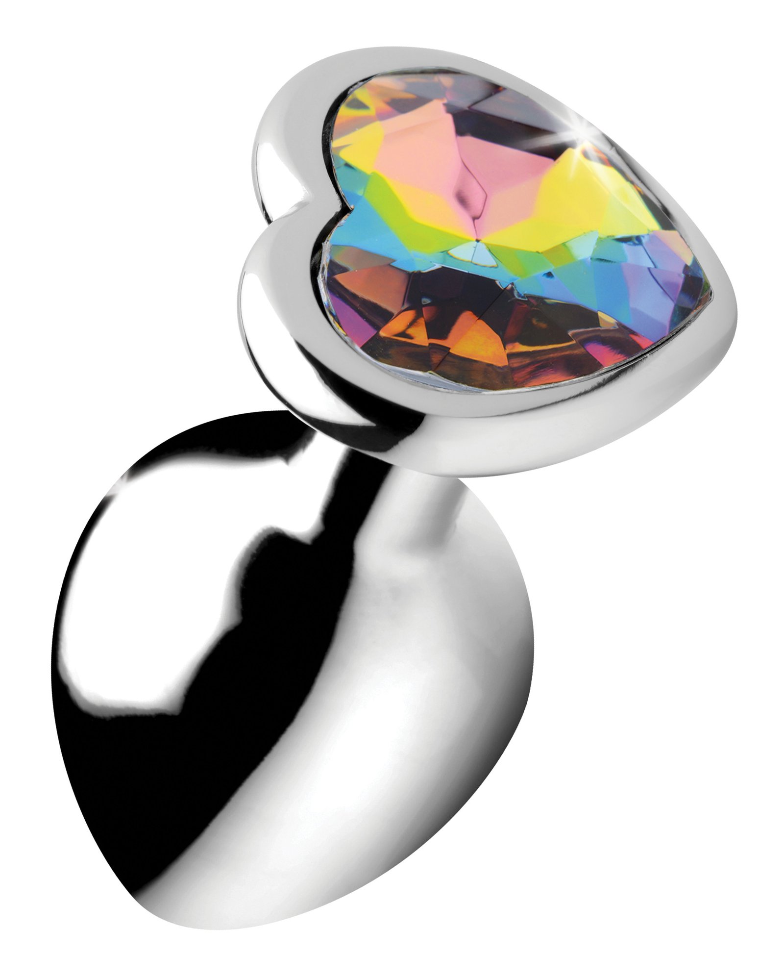 rainbow-prism-heart-anal-plug-medium Rainbow Prism Heart Anal Plug - Medium - Image 1