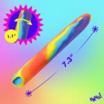 Rainbow Silicone Vibrator – Rechargeable, Waterproof - Image 3