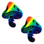 Rainbow Trippin' Psychedelic Toadstool Nipple Cover Pasties - Image 2